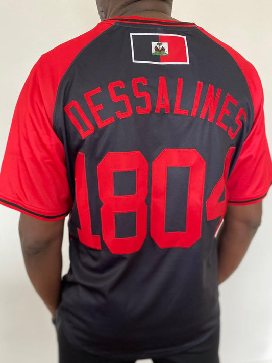 Jersey de Baseball Haïti 1804 – Personnalisable | Disponible en Noir ou Blanc