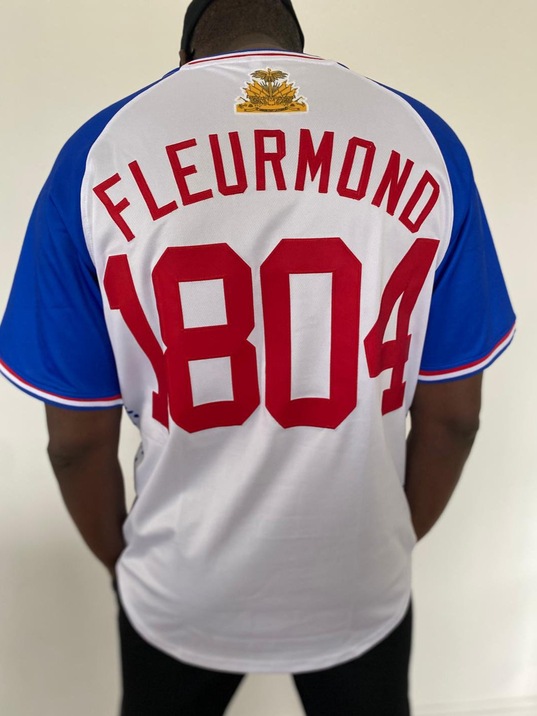 Jersey de Baseball Haïti 1804 – Personnalisable | Disponible en Noir ou Blanc